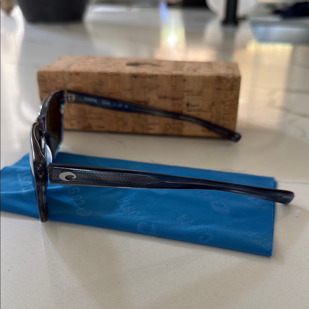 Costa Black Frames with Blue Lenses Sunglasses - Picture 3 of 6